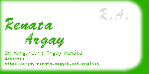 renata argay business card
